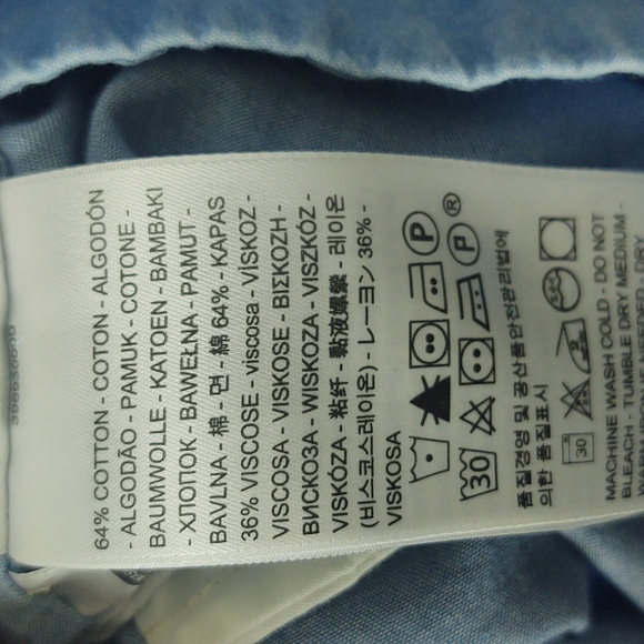 Levi's Chambray Dress Mini Flare Denim NWT Coastal Cowgirl Casual Blue Small - Picture 11 of 15